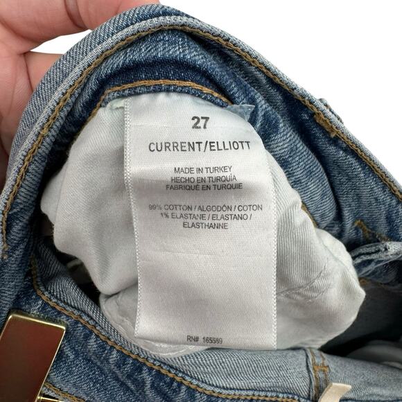 Current/Elliot Original Boyfriend Sunny Destructed Distressed High Rise Jeans - Picture 10 of 10